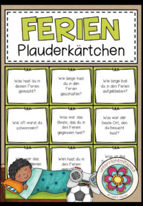 FERIEN – Plauderkärtchen