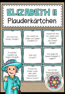 Königin Elizabeth II – Plauderkärtchen