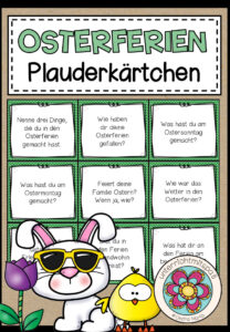 MEINE OSTERFERIEN – Plauderkärtchen