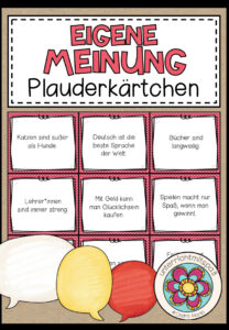 SEINE EIGENE MEINUNG SAGEN – Plauderkärtchen