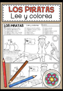LOS PIRATAS (Piraten) – Lee y colorea (Lesen und Malen)