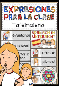 EXPRESIONES PARA LA CLASE – Tafelmaterial (Spanisch)