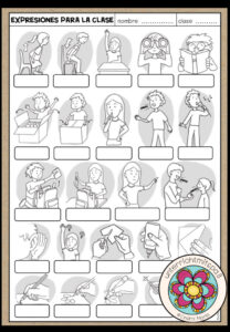 EXPRESIONES PARA LA CLASE – Arbeitsblatt (Spanisch)