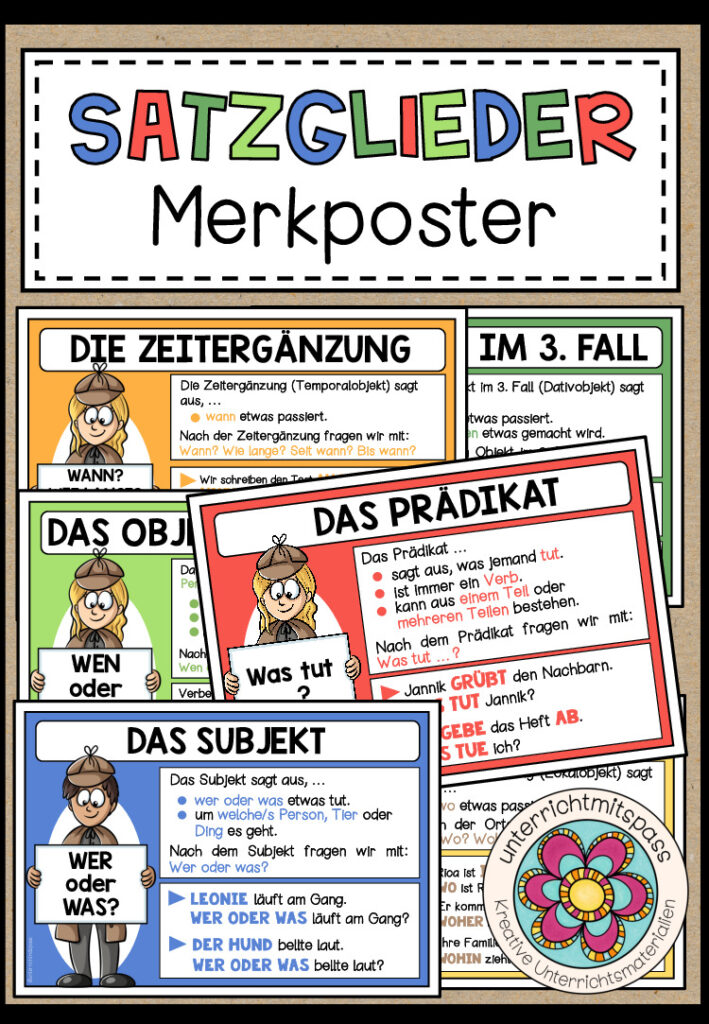 SATZGLIEDER – Merkposter