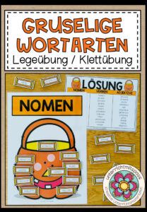 Gruselige Wortarten – Legeübung / Klettübung