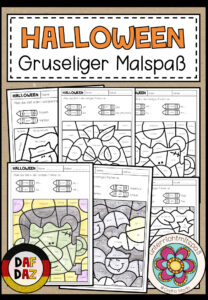 HALLOWEEN – Gruseliger Malspaß (Grammatik zum Ausmalen)