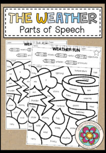 The weather – Colouring fun (parts of speech)