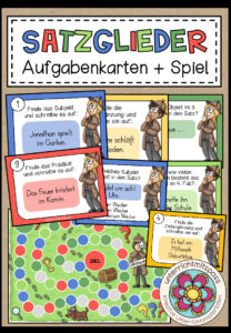 SATZGLIEDER – Aufgabenkarten + Spielbretter