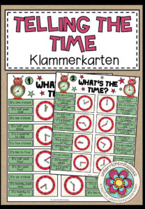 Telling the time – Klammerkarten