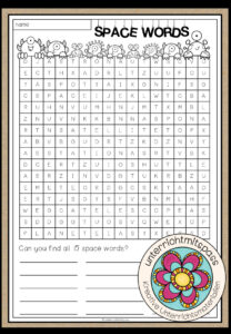 SPACE – Word search