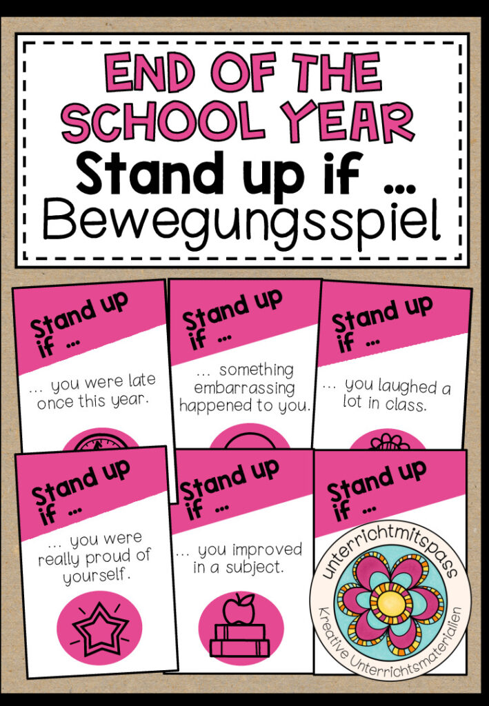 End of the school year – Stand up if … (Steh auf, wenn …) Bewegungsspiel