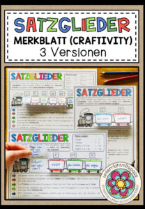 SATZGLIEDER – Merkblatt (Craftivity) 3 Versionen