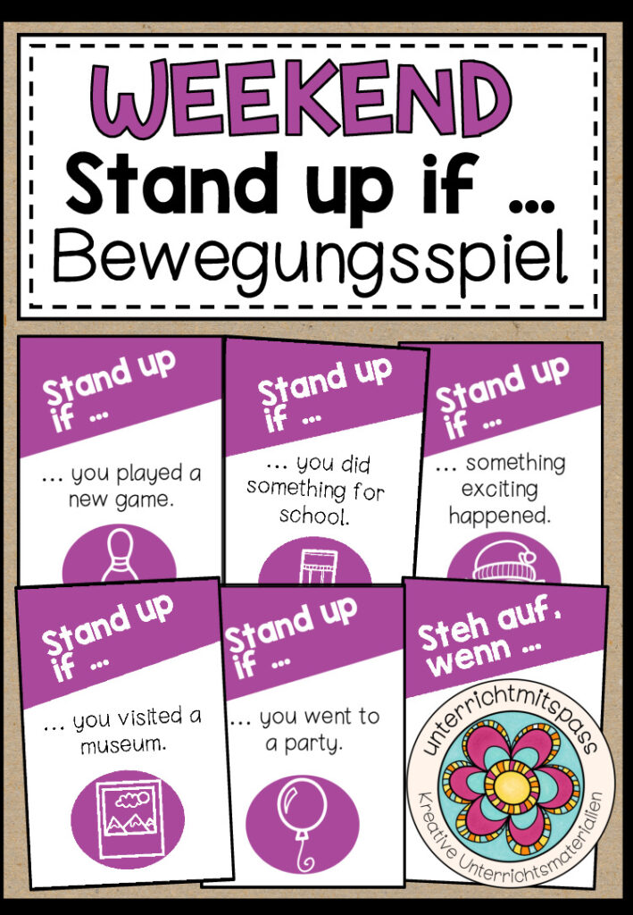 Weekend – Stand up if … (Steh auf, wenn …) Bewegungsspiel