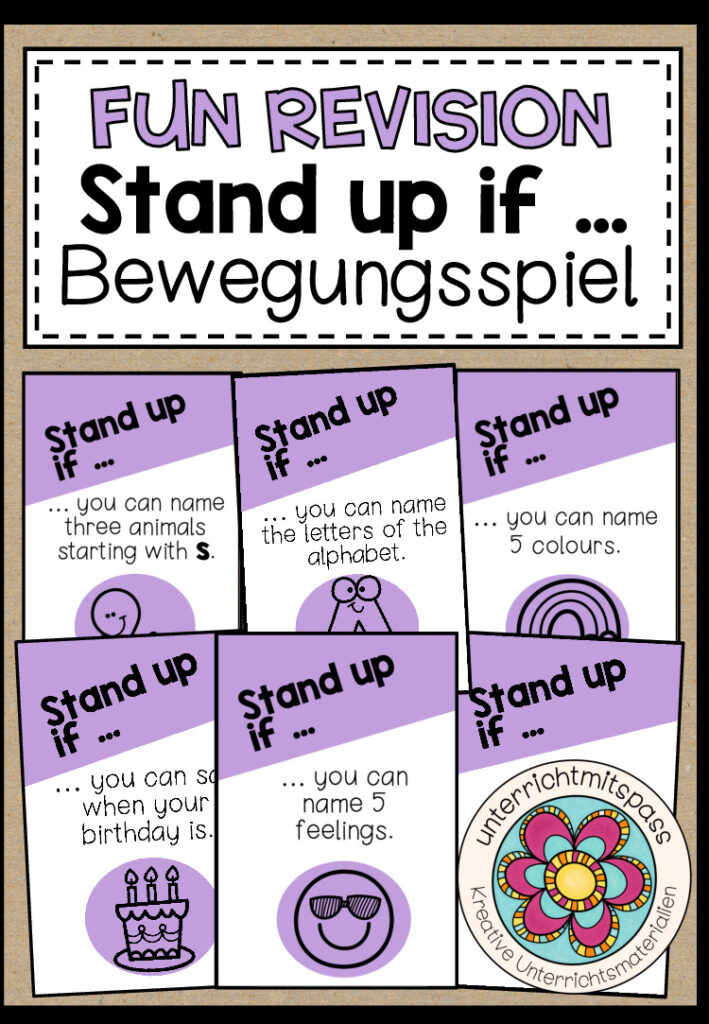 Fun Revision – Stand up if … (Steh auf, wenn …) Bewegungsspiel
