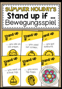 Summer Holidays (Sommerferien) – Stand up if … (Steh auf, wenn …) Bewegungsspiel