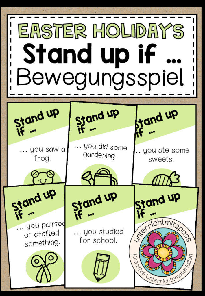 Easter Holidays (Osterferien) – Stand up if … (Steh auf, wenn …) Bewegungsspiel