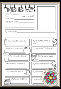 THIS IS ME! – Steckbrief (für Englisch)