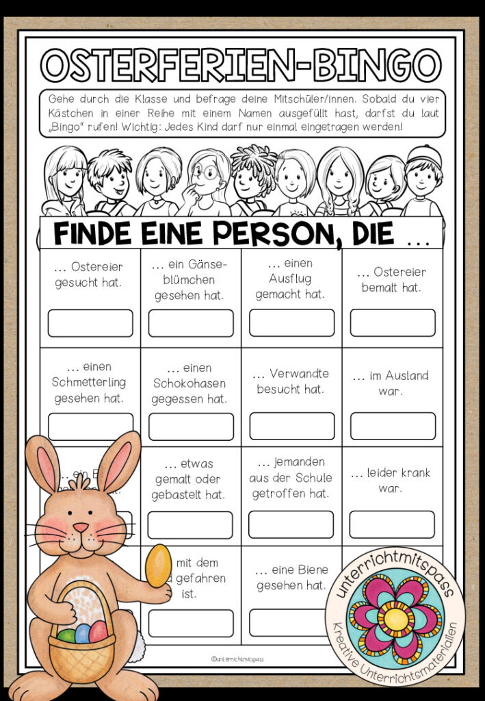 Osterferien – Bingo