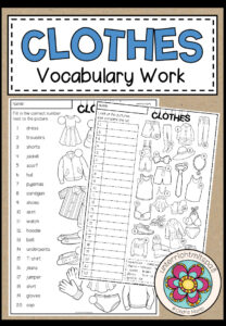 CLOTHES – Vocabulary Work (2 Worksheets) 3-fach differenziert