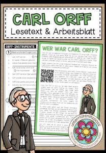 Carl Orff – Lesetext + Arbeitsblatt