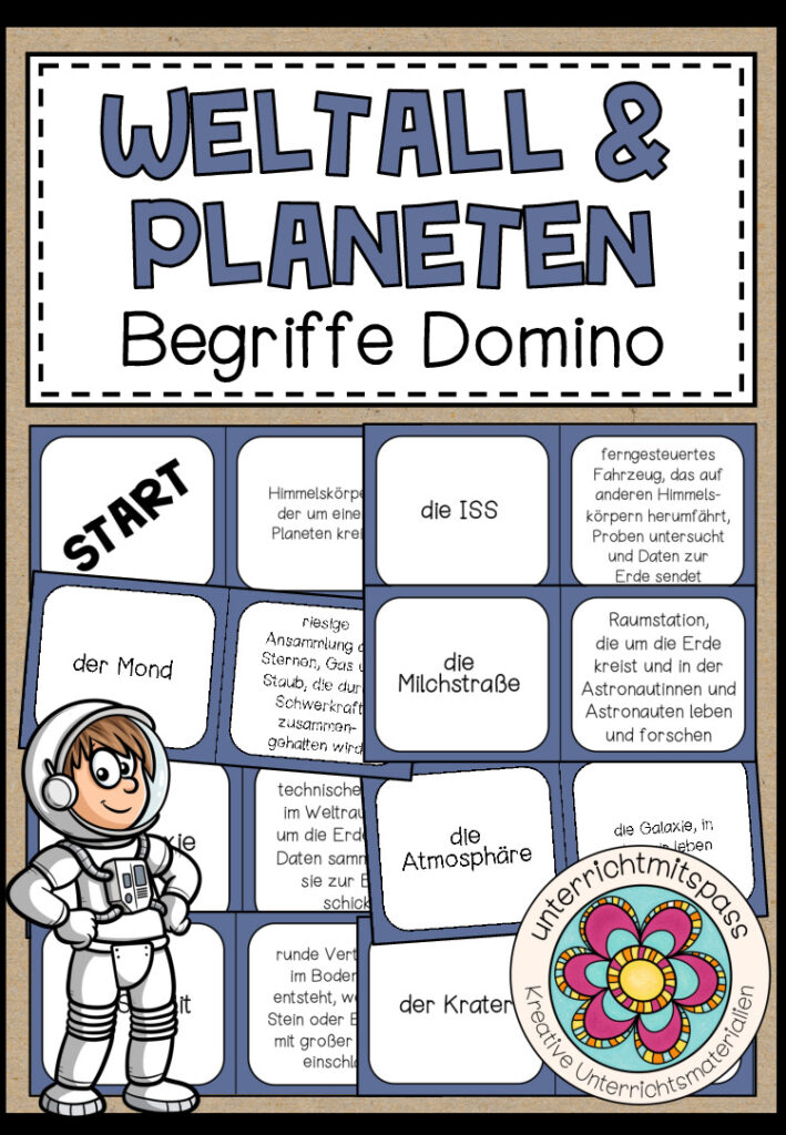 WELTALL & PLANETEN – Begriffe Domino