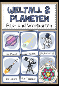 WELTALL & PLANETEN – Bild- und Wortkarten