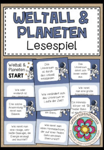 WELTALL & PLANETEN – Lesespiel