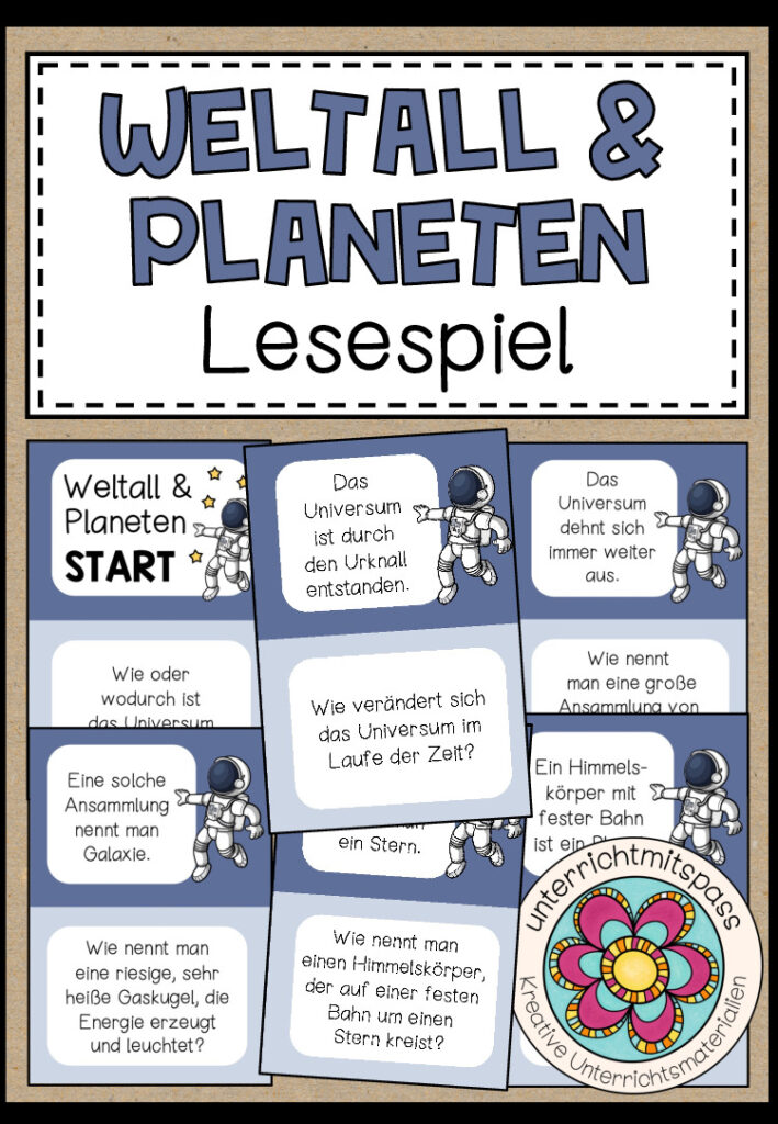 WELTALL & PLANETEN – Lesespiel