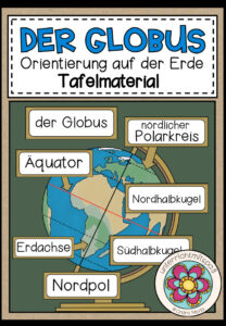 Der Globus – Tafelmaterial (Orientierung auf der Erde)