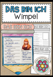 DAS BIN ICH – Wimpel (Steckbrief)
