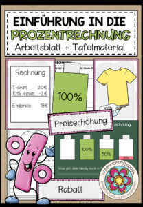 EINFÜHRUNG IN DIE PROZENTRECHNUNG – Arbeitsblatt + Tafelmaterial