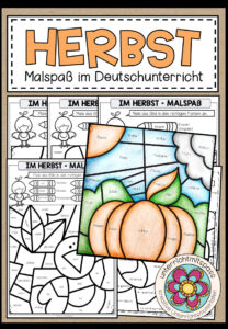 IM HERBST – Malspaß im Deutschunterricht (5 Arbeitsblätter)