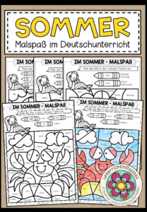 SOMMER – Malspaß im Deutschunterricht (Artikel, Wortarten, Singular und Plural)