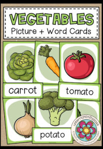 Vegetables – Picture + Word Cards