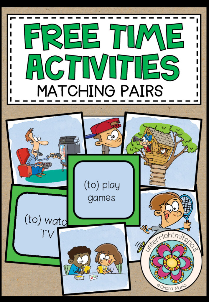 FREE TIME ACTIVITIES – MATCHING PAIRS (2 Spiele) Hobbies