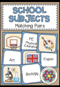 School Subjects – Matching Pairs (2 Versionen)