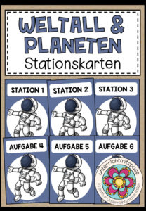 WELTALL & PLANETEN – Stationskarten