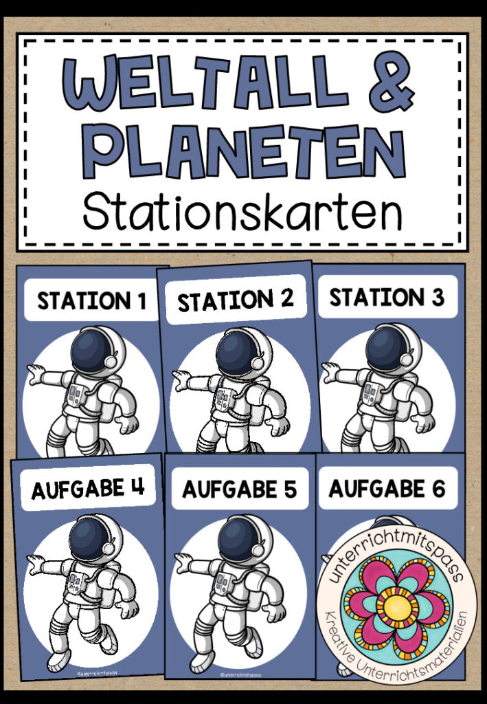 WELTALL & PLANETEN – Stationskarten