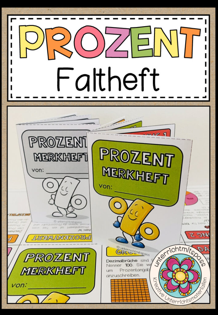 PROZENT (Prozentrechnung) – Faltheft (Merkheft)