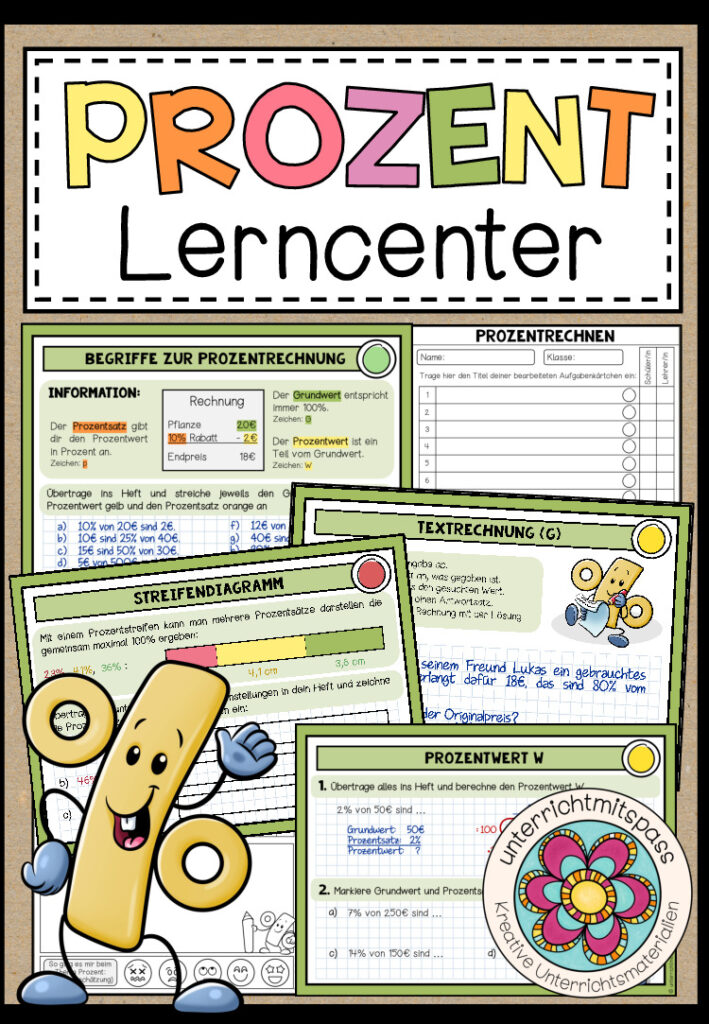 PROZENT (Prozentrechnung) – Lerncenter / Lerntheke