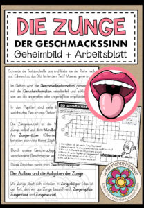 Die Aufgaben der Zunge – Geheimbild + Arbeitsblatt