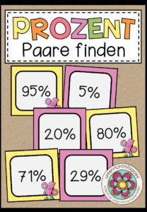 PROZENT (Prozentrechnung) – PAARE FINDEN