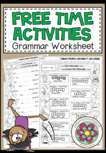 FREE TIME ACTIVITIES: Like/ Doesn’t like DOING (Grammar Worksheet) 4-fach differenziert