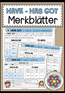 HAVE / HAS GOT – 3 Merkblätter