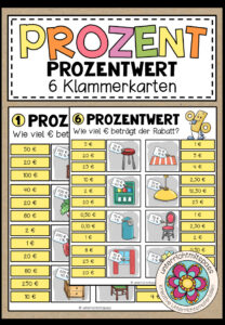 PROZENTWERT (Prozentrechnung) – 6 Klammerkarten