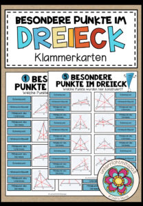 BESONDERE PUNKTE IM DREIECK – 5 Klammerkarten