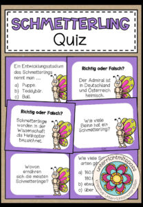 DER SCHMETTERLING – Quiz
