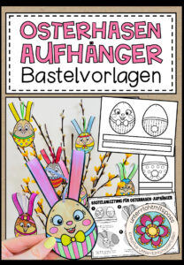Osterhasen – Aufhänger (Bastelvorlagen)