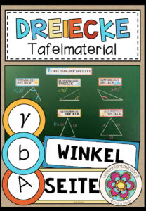 DREIECKE – Beschriftung und Dreiecksarten (Tafelmaterial)