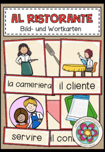 AL RISTORANTE (Im Restaurant) – Bild- und Wortkarten (Italienisch)